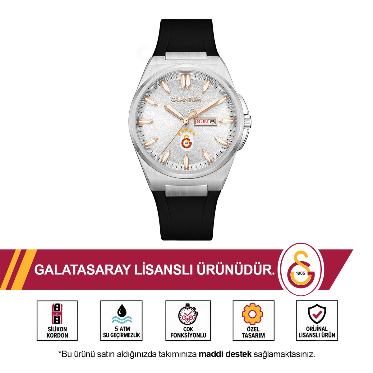 Galatasaray Quantum Wristwatch U252360 SR-1 - FREE GS CUP