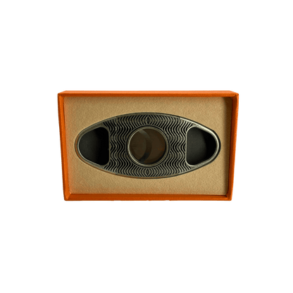 QNN Deri Kılıflı Gümüş Puro Kesici