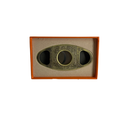 QNN Deri Kılıflı Antik Bronz Puro Kesici