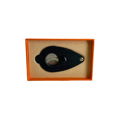 QNN Deri Kılıflı Kelebek Dizayn Siyah Puro Kesici