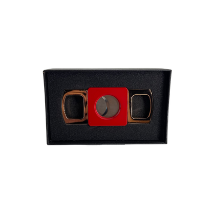 QNN Kırmızı-Rosegold Köşeli Puro Kesici