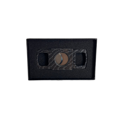 QNN Karbonfiber Siyah Gövdesi Desenli Köşeli Puro Kesici