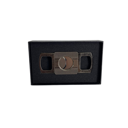 QNN Krom Gövdesi Desenli Köşeli Puro Kesici