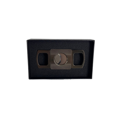 QNN Füme Gövdesi Desenli Köşeli Puro Kesici