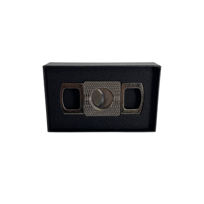 QNN Füme Gövdesi Desenli Köşeli Puro Kesici