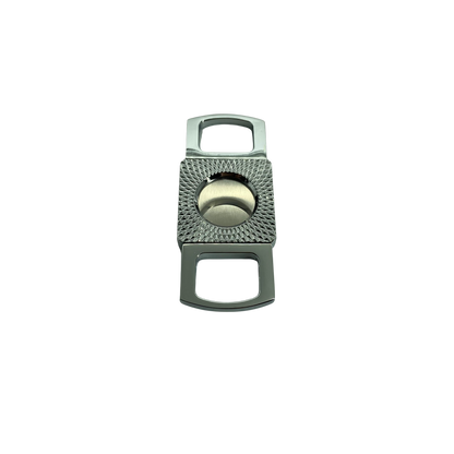 QNN Gümüş Gövdesi Desenli Köşeli Puro Kesici