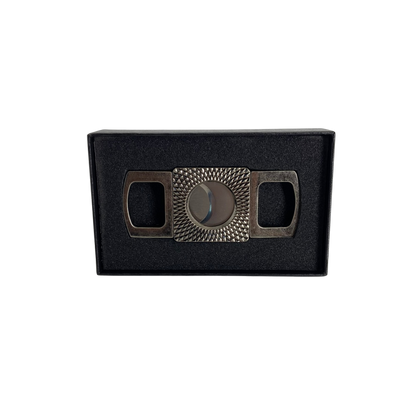 QNN Koyu Gri Gövdesi Desenli Köşeli Puro Kesici