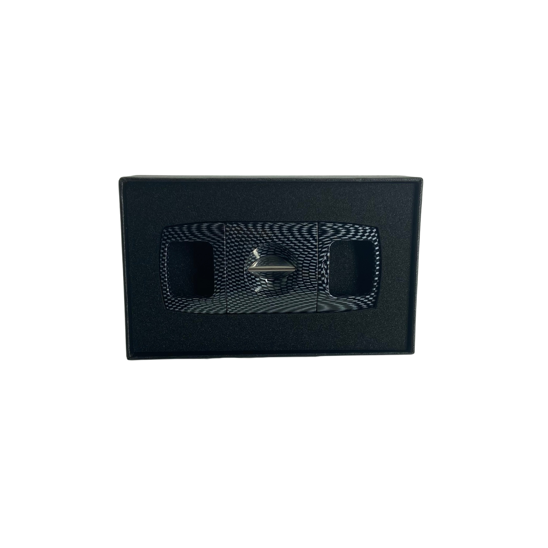 QNN V-Kesim Siyah Renkli Desenli Puro Kesici