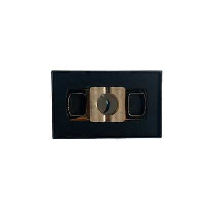 QNN Rosegold Gövdesi Desenli Köşeli Puro Kesici