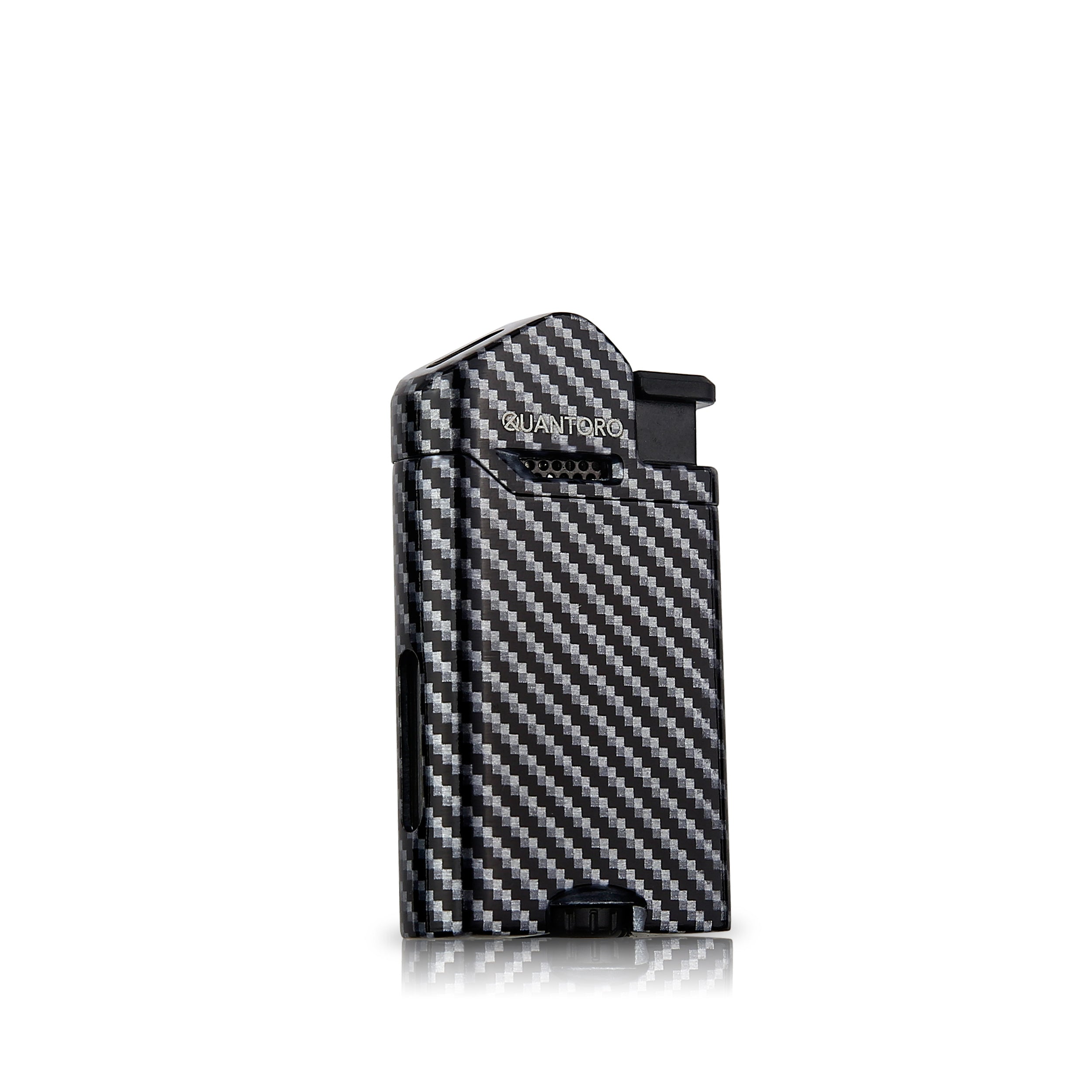 Quantoro Metal Perde Jet Çakmak Black Carbon