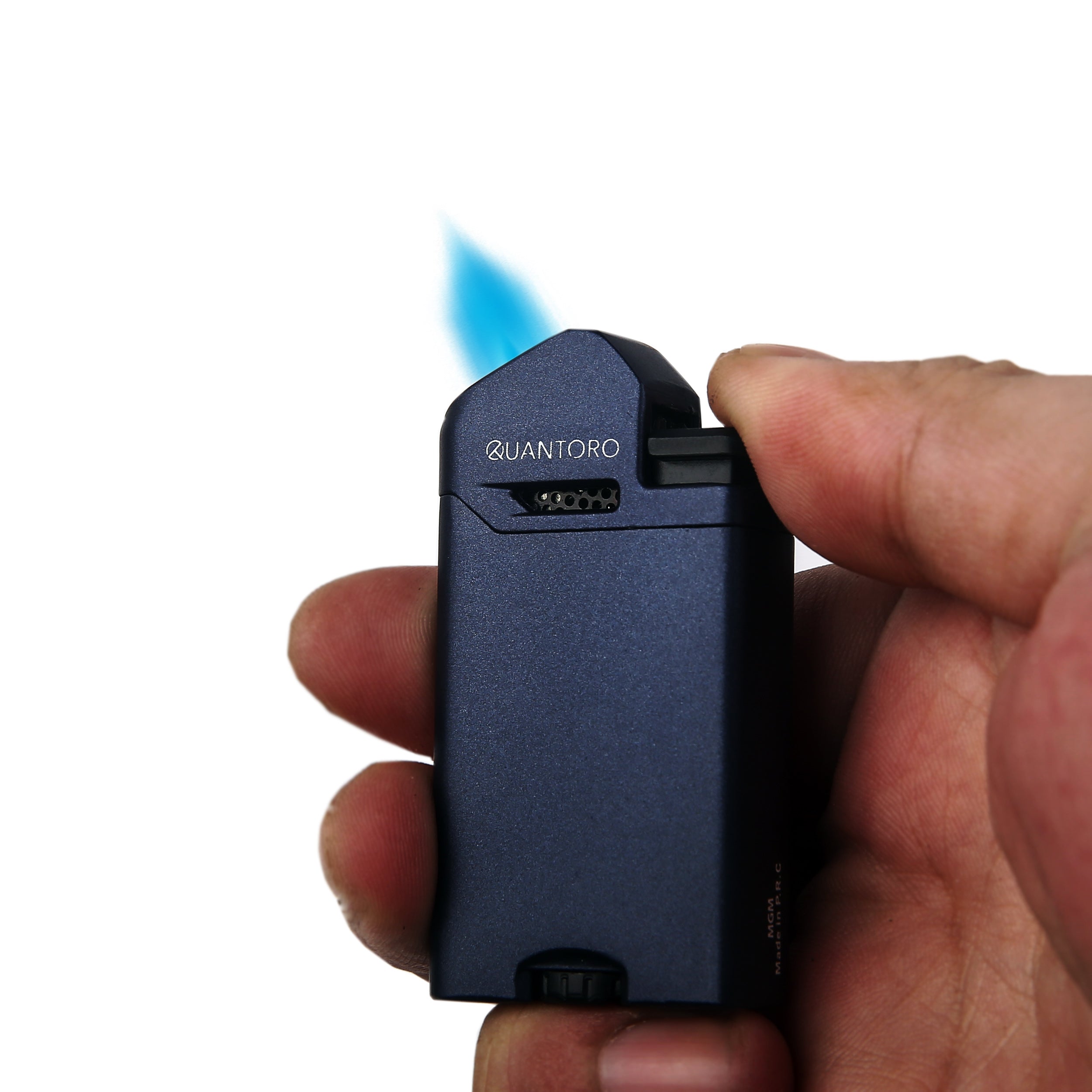 Quantoro Metal Perde Jet Çakmak Blue