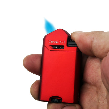 Quantoro Metal Perde Jet Çakmak Matte Red