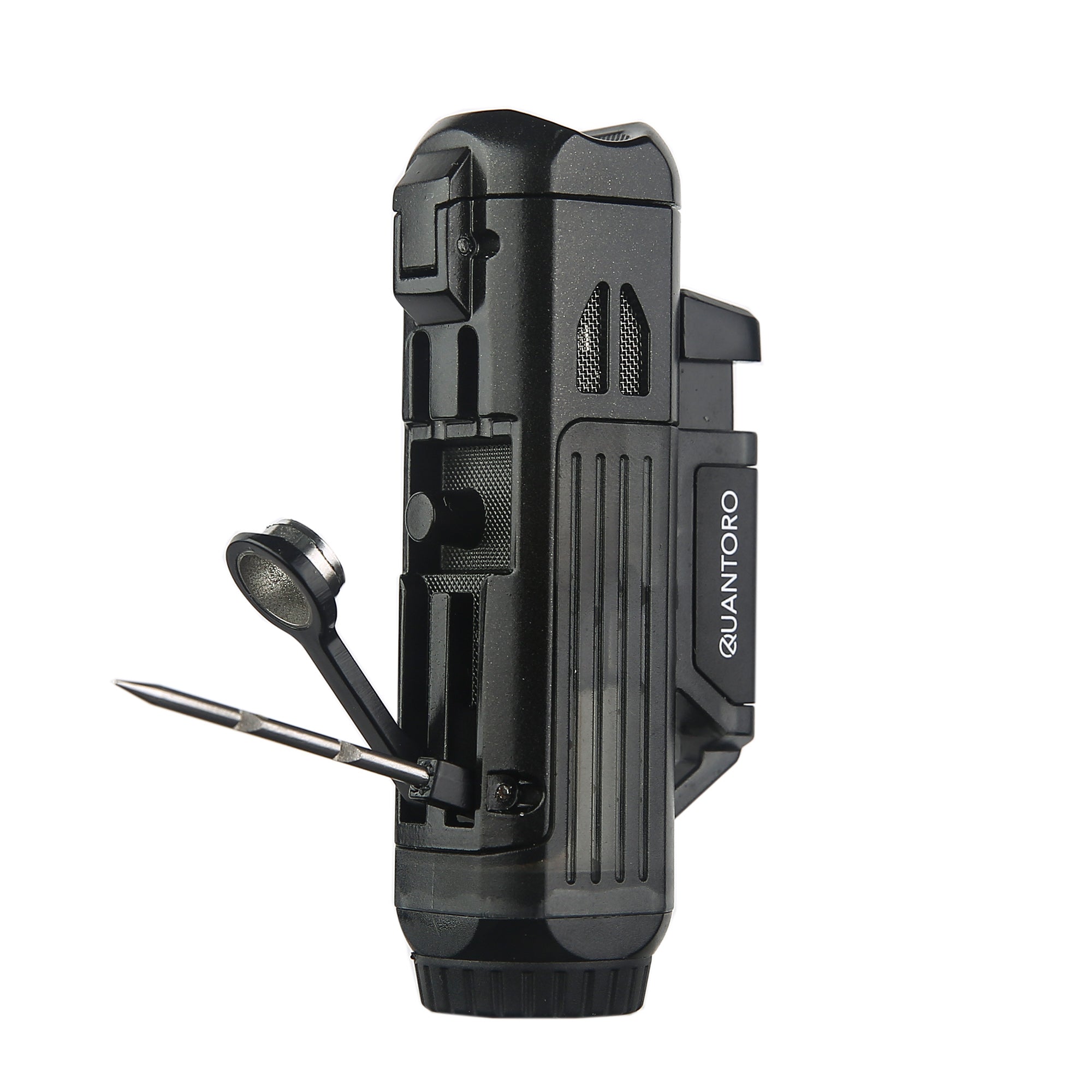 Quantoro MGM04-10 Delicili İğneli Çift Jet Alev Black Çakmak