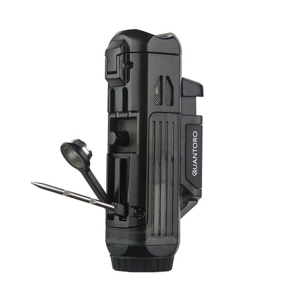 Quantoro MGM04-10 Delicili İğneli Çift Jet Alev Black Çakmak