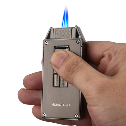 Quantoro MGM04-23 Çift Jet Alev Gunmetal Çakmak