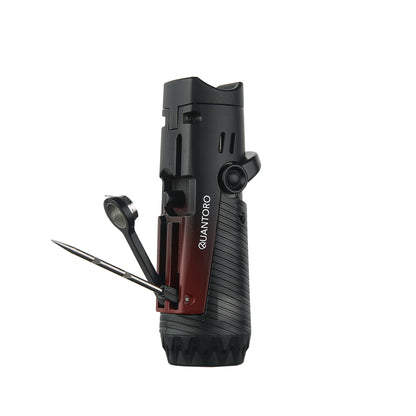 Quantoro MGM04-9 Delicili İğneli Üçlü Jet Alev Red Black Çakmak
