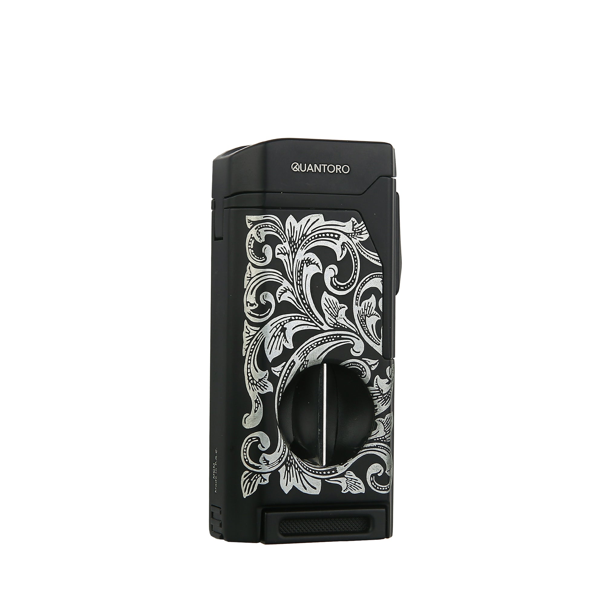 Quantoro MGM05-31 Kesicili Dörtlü Jet Alev Black Flower Çakmak