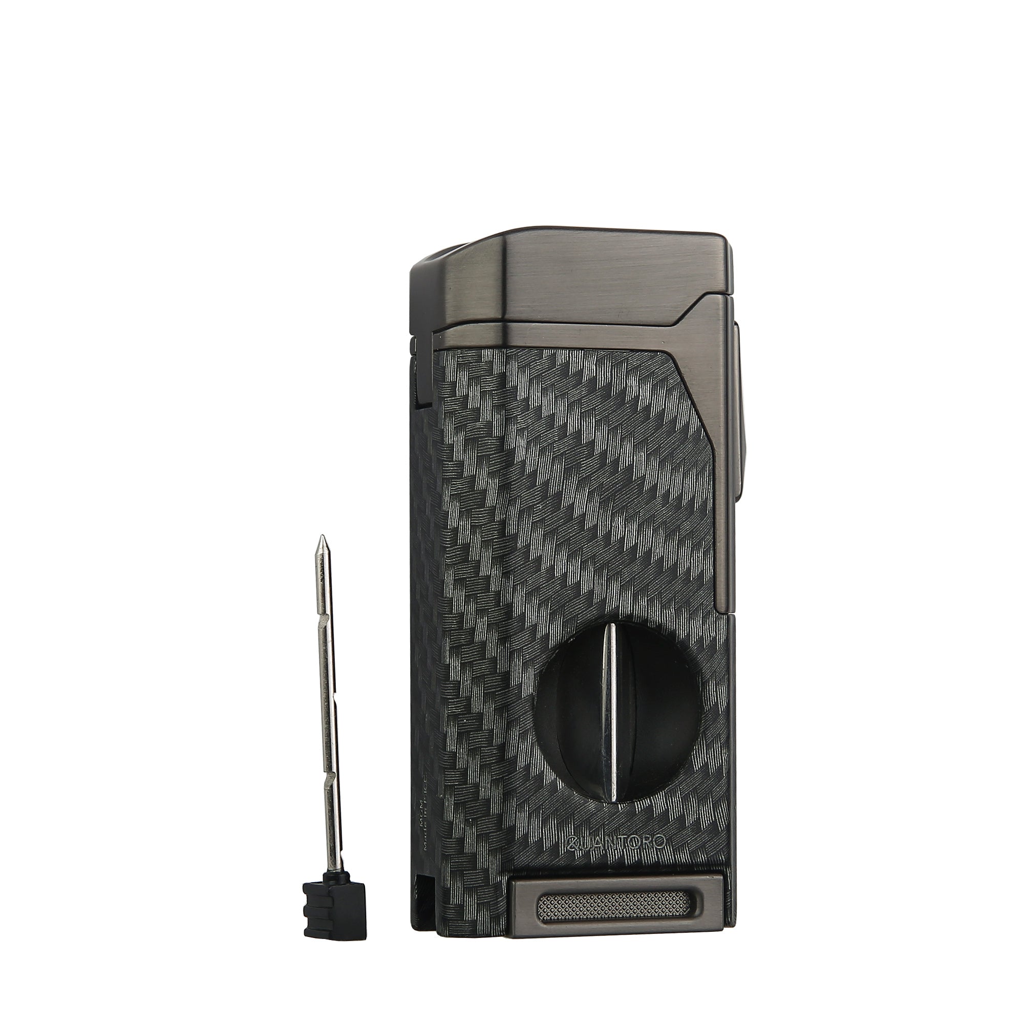 Quantoro MGM05-31 Kesicili Dörtlü Jet Alev Gunmetal Çakmak