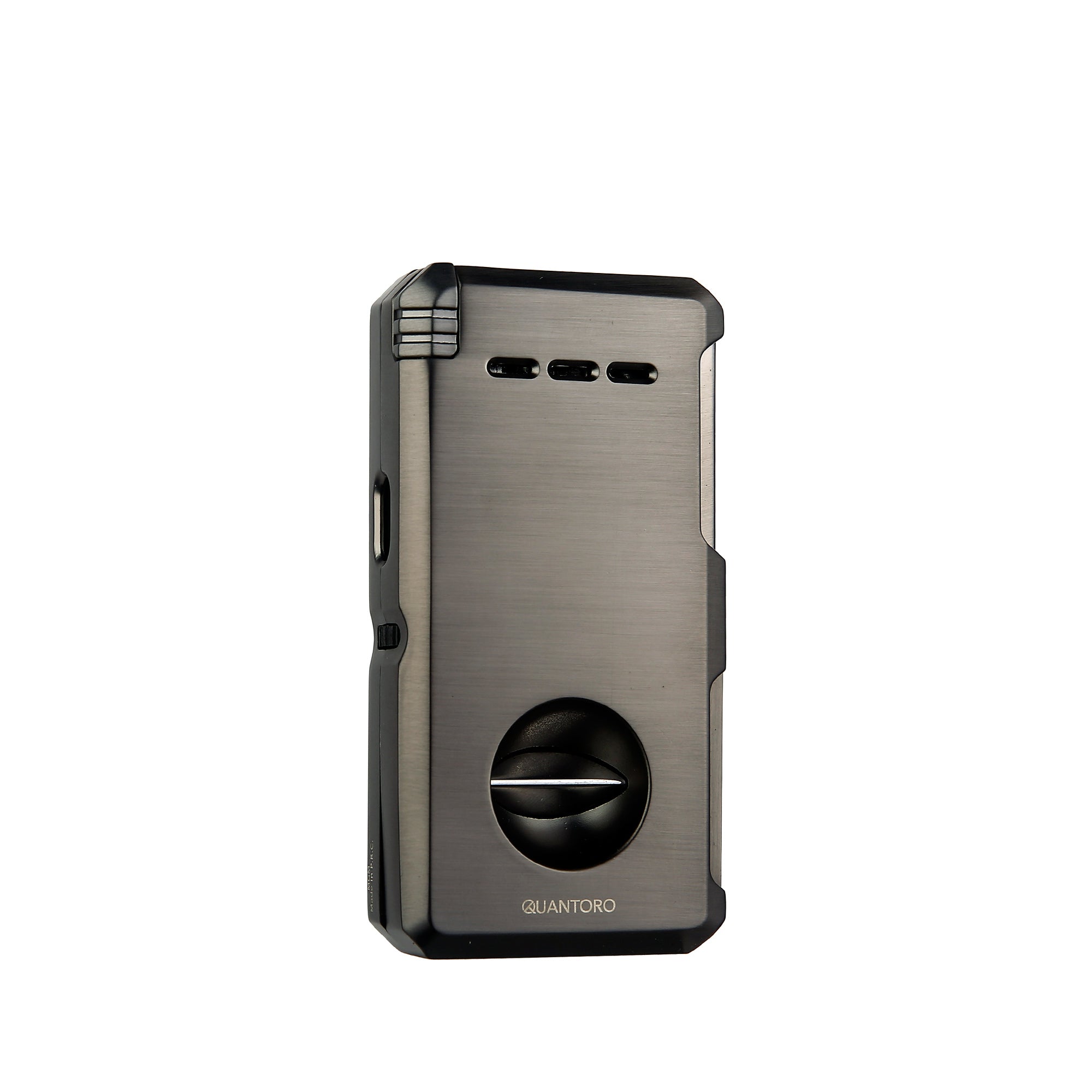 Quantoro MGM05-32 Kesicili Delicili İğneli Çift Jet Alev Gunmetal Çakmak