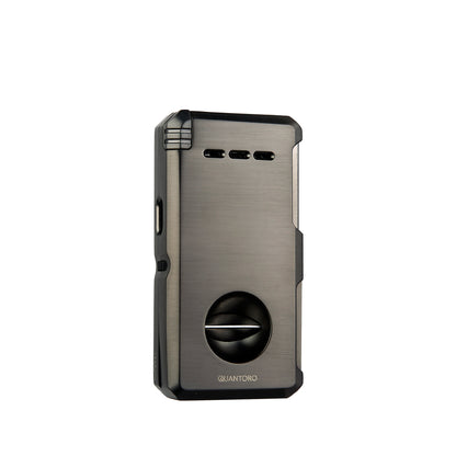 Quantoro MGM05-32 Kesicili Delicili İğneli Çift Jet Alev Gunmetal Çakmak