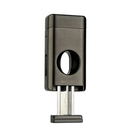 Quantoro MGM05-35 Kesicili Dinlendiricili Üçlü Jet Alev Gunmetal Çakmak