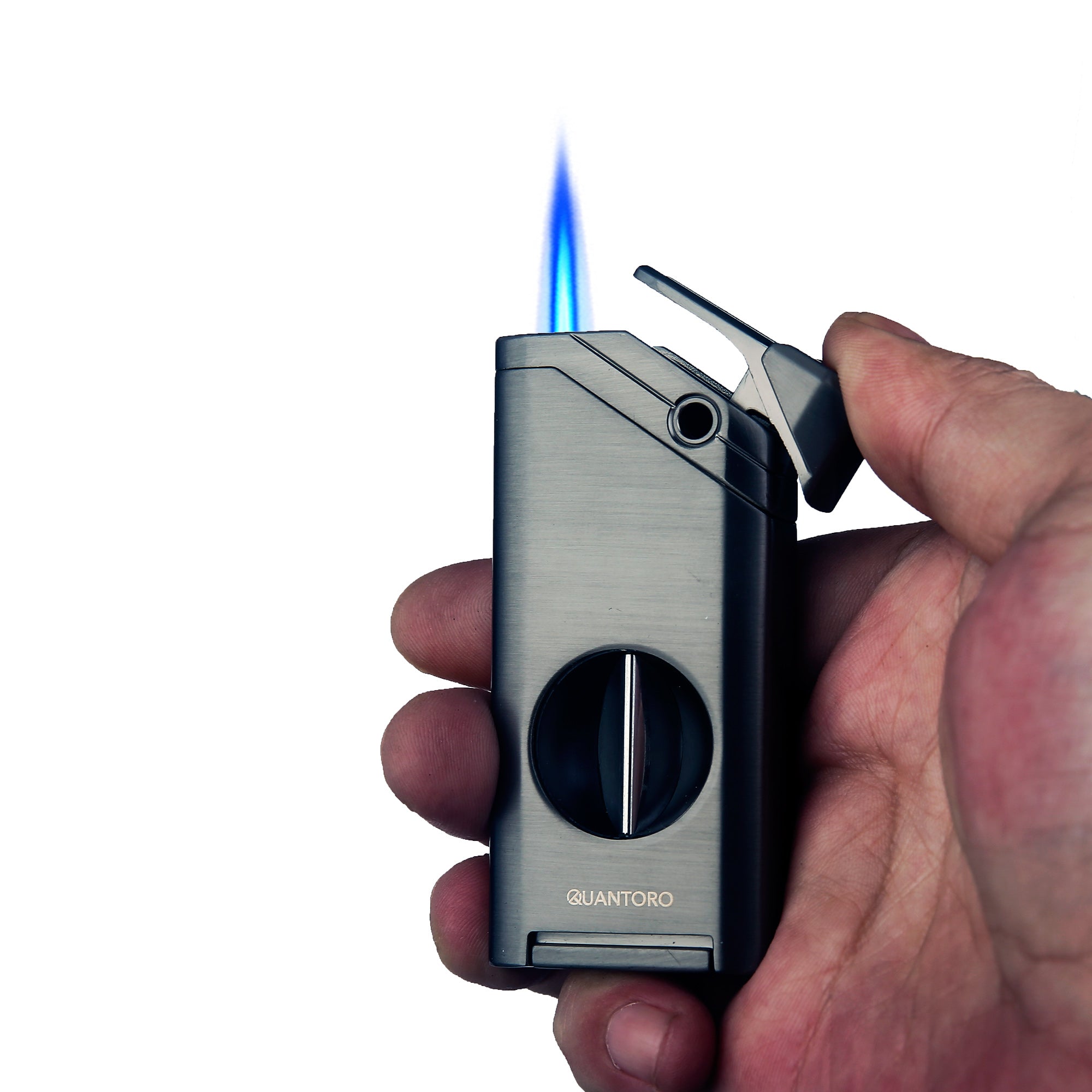 Quantoro MGM05-37 Kesicili Jet Alev Grey Çakmak