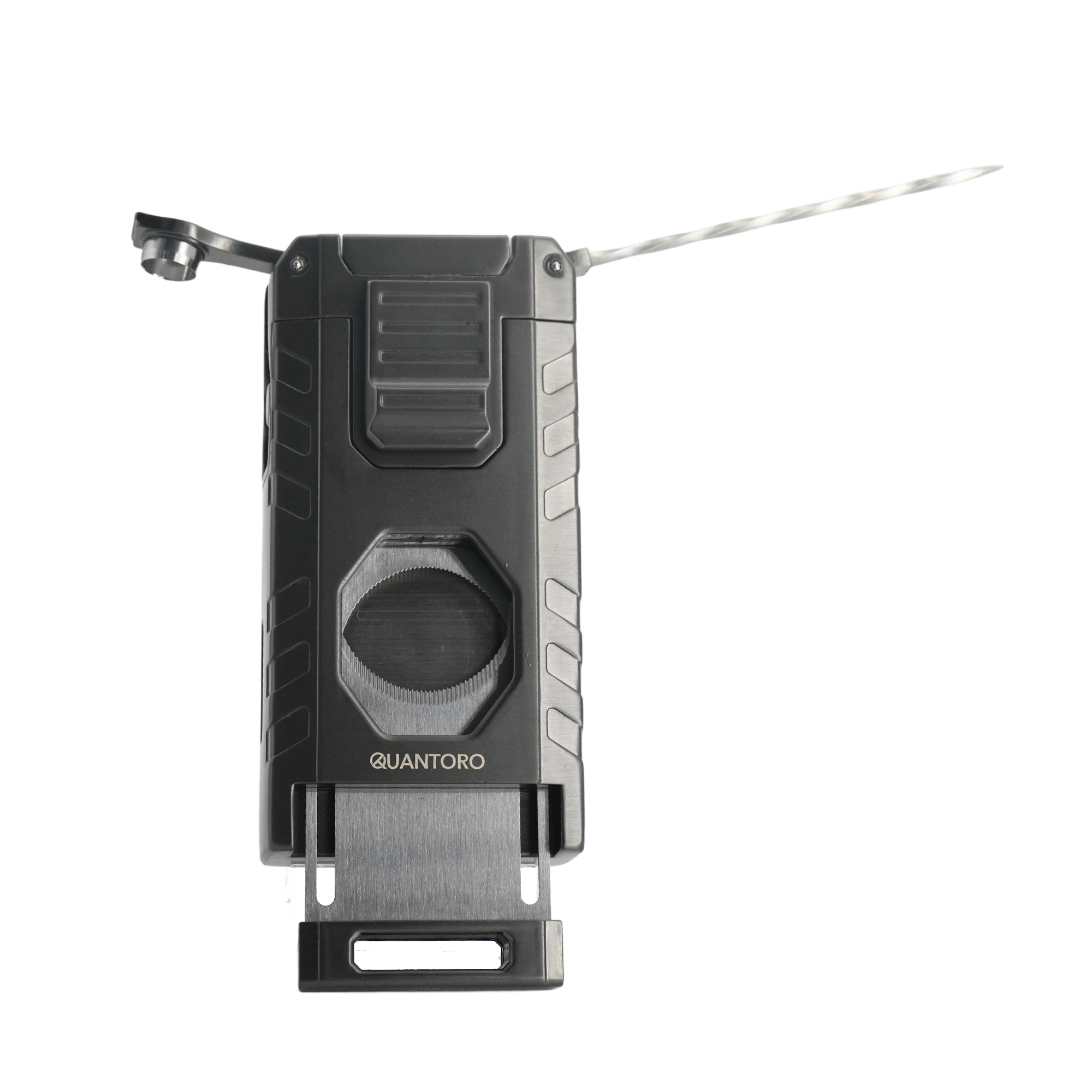 Quantoro MGM05-63 Kesicili Delicili Üçlü Jet Alev Gunmetal Çakmak