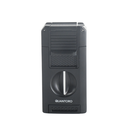 Quantoro MGM05-64 Kesicili Delicili Çift Jet Alev Black Çakmak