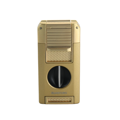 Quantoro MGM05-64 Kesicili Delicili Çift Jet Alev Gold Çakmak