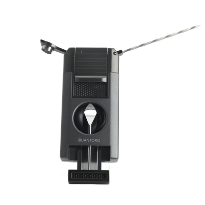 Quantoro MGM05-64 Kesicili Delicili Çift Jet Alev Grey Çakmak