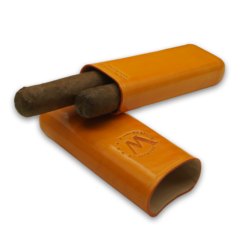 Montes Gerçek Deri El Yapımı 52 Ring Amsterdam İkili Puro Kılıfı