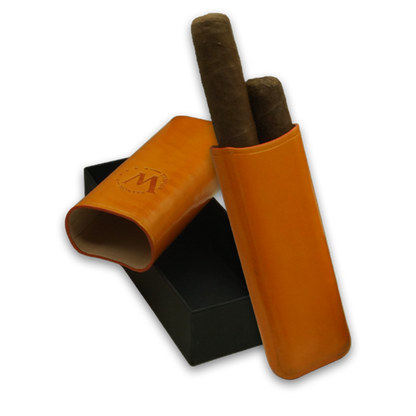 Montes Gerçek Deri El Yapımı 52 Ring Amsterdam İkili Puro Kılıfı