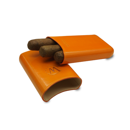 Montes Gerçek Deri El Yapımı 52 Ring Amsterdam Üçlü Puro Kılıfı