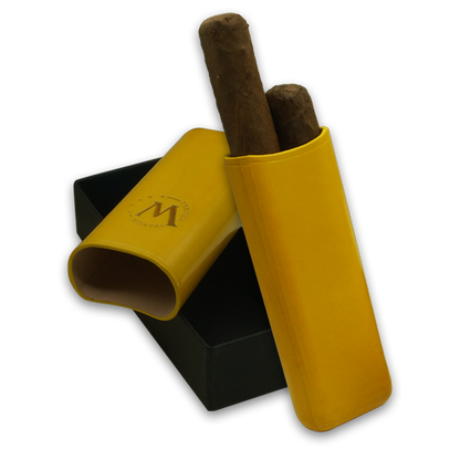 Montes Gerçek Deri El Yapımı 52 Ring Bali İkili Puro Kılıfı