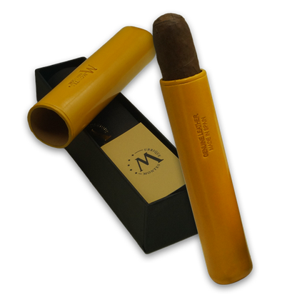 Montes Gerçek Deri El Yapımı 52 Ring Bali Tekli Puro Kılıfı