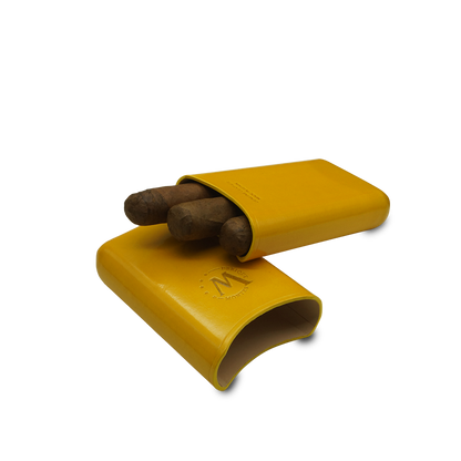 Montes Gerçek Deri El Yapımı 52 Ring Bali Üçlü Puro Kılıfı