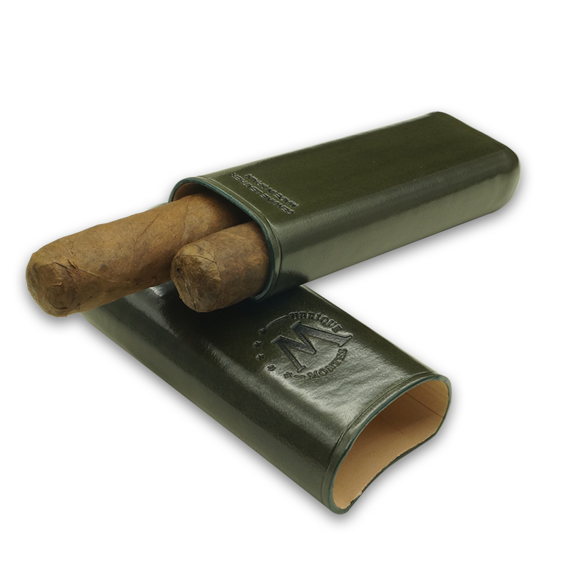 Montes Gerçek Deri El Yapımı 52 Ring Jaen İkili Puro Kılıfı