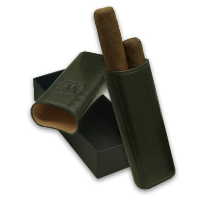 Montes Gerçek Deri El Yapımı 52 Ring Jaen İkili Puro Kılıfı