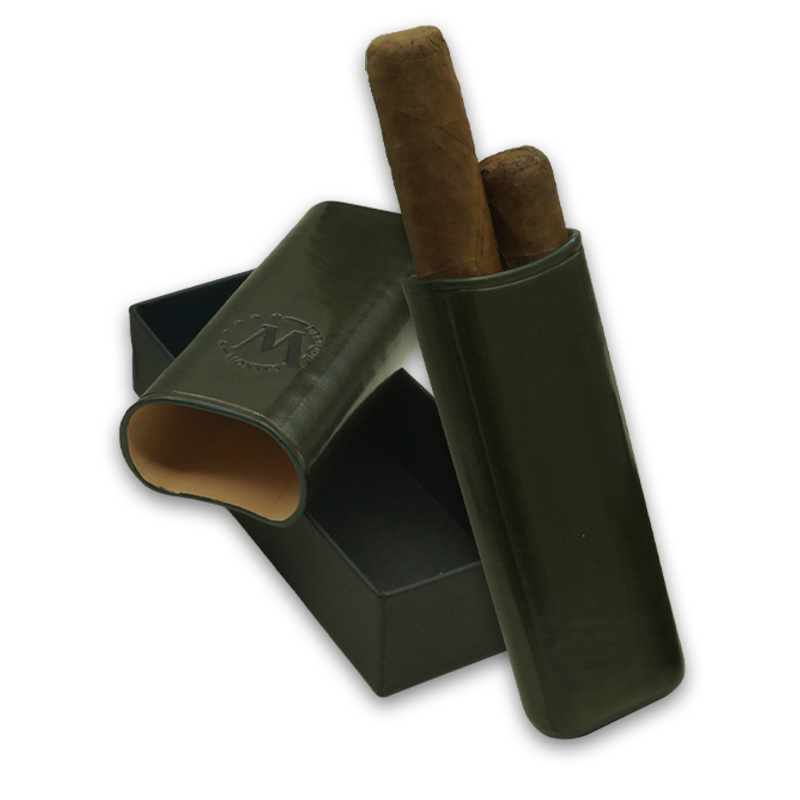 Montes Gerçek Deri El Yapımı 52 Ring Jaen İkili Puro Kılıfı