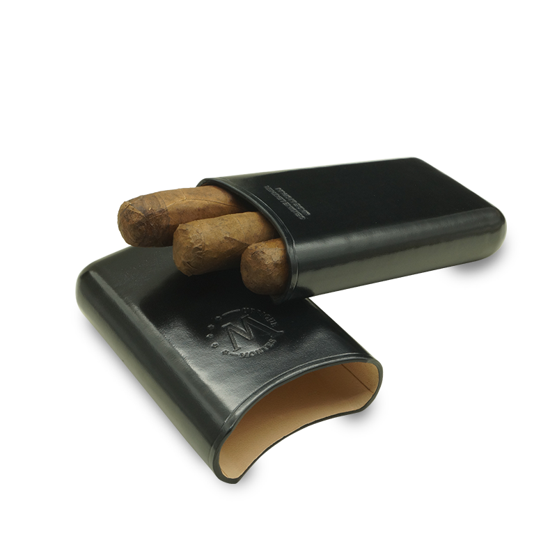 Montes Gerçek Deri El Yapımı 52 Ring Londres Üçlü Puro Kılıfı