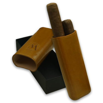 Montes Gerçek Deri El Yapımı 52 Ring Munich İkili Puro Kılıfı