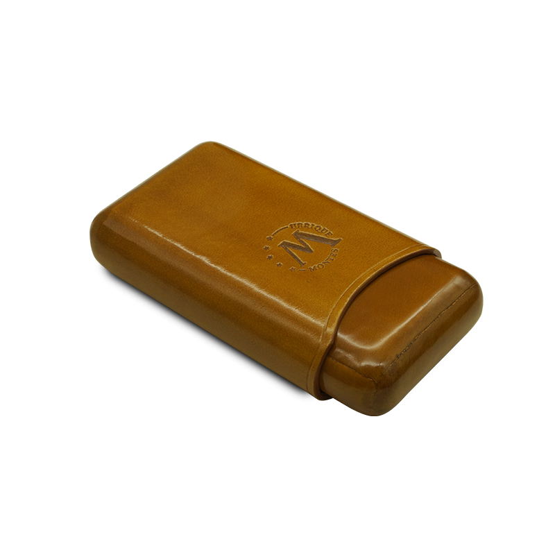 Montes Gerçek Deri El Yapımı 52 Ring Munich Üçlü Puro Kılıfı