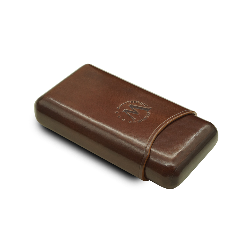 Montes Gerçek Deri El Yapımı 52 Ring Roma Üçlü Puro Kılıfı