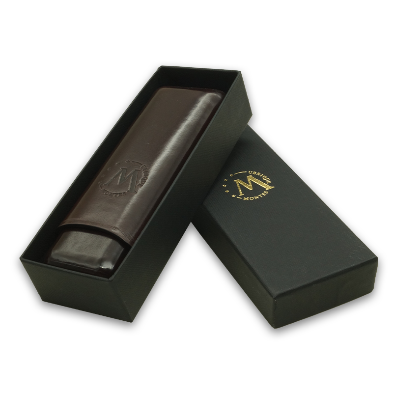 Montes Gerçek Deri El Yapımı 52 Ring Viena İkili Puro Kılıfı