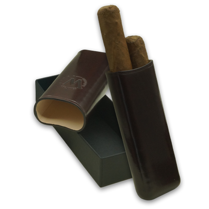 Montes Gerçek Deri El Yapımı 52 Ring Viena İkili Puro Kılıfı