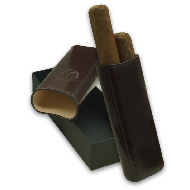 Montes Gerçek Deri El Yapımı 52 Ring Viena İkili Puro Kılıfı