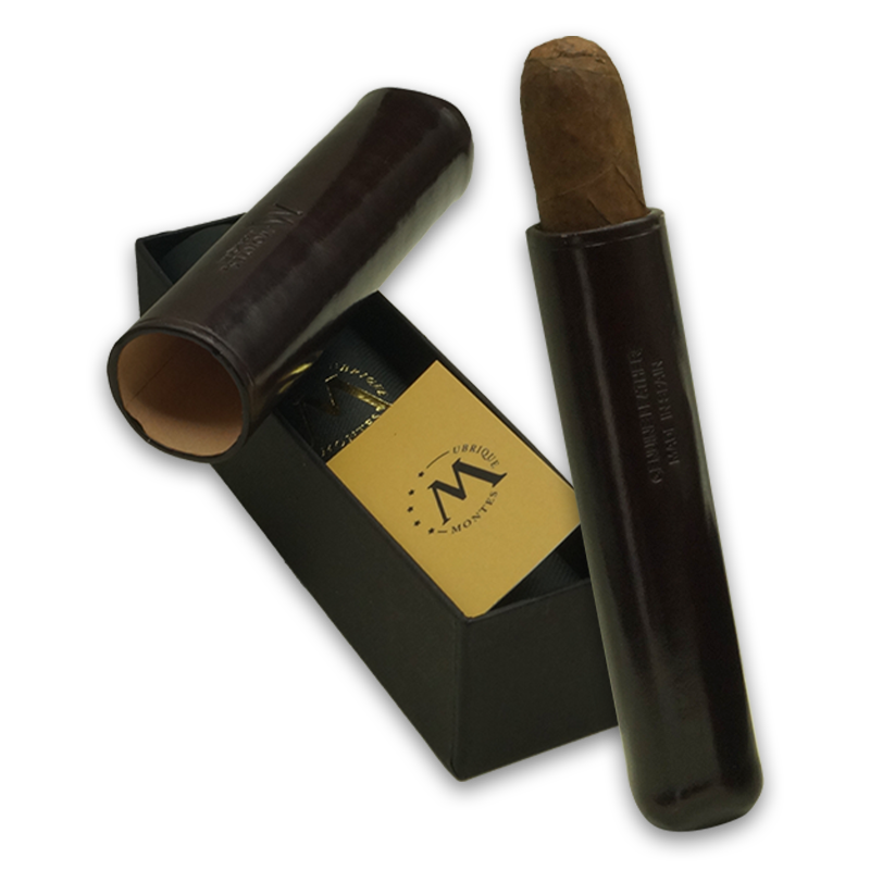 Montes Gerçek Deri El Yapımı 52 Ring Viena Tekli Puro Kılıfı