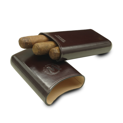 Montes Gerçek Deri El Yapımı 52 Ring Viena Üçlü Puro Kılıfı