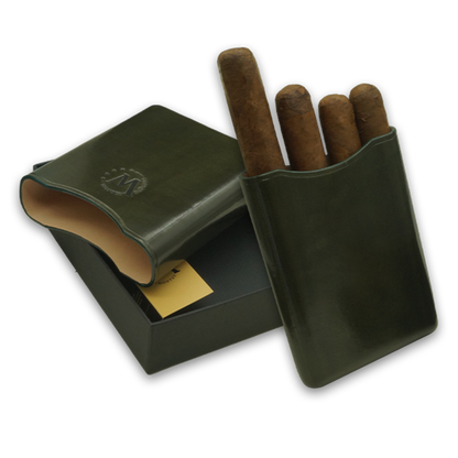 Montes Gerçek Deri El Yapımı 55 Ring Jaen Dörtlü Puro Kılıfı