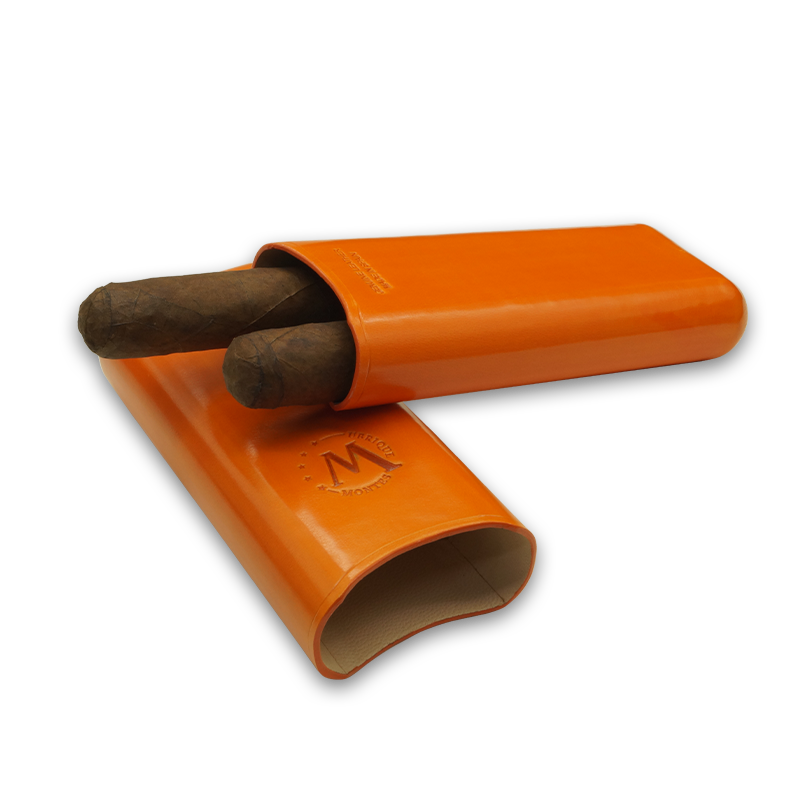 Montes Gerçek Deri El Yapımı 65 Ring Amsterdam İkili Puro Kılıfı